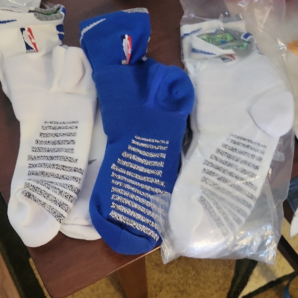 NBA Men's Blue and White Socks - Picture 1 of 1